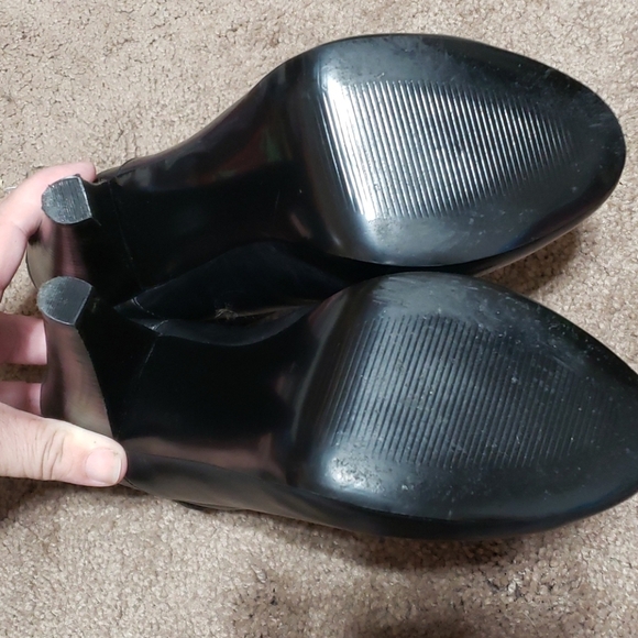 Steve madden leather heels black elastic ankle - Picture 6 of 8